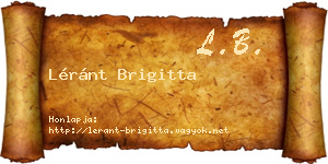 Léránt Brigitta névjegykártya